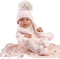 Llorens full body babypop meisje Tina met kleding en speen 43 cm