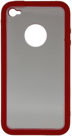 Xccess Apple iPhone 4 Transparant Rubber Case Red