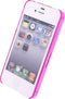 Xccess Hoesje geschikt voor Apple iPhone 4 Telefoonhoesje Flexibel TPU | Xccess Honeycomb Backcover | iPhone 4 Case | Back Cover - Fuchsia | Roze