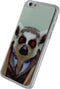 Xccess Hoesje geschikt voor Apple iPhone 6 Telefoonhoesje Aluminium | Xccess Metal Plate Backcover | iPhone 6 Case | Back Cover - Funny Lemur | Wit