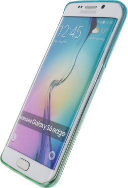 Xccess Hoesje geschikt voor Samsung Galaxy S6 Edge Telefoonhoesje Flexibel TPU Extra Dun | Xccess Thin Backcover | Galaxy S6 Edge Case | Back Cover - Groen