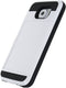 Xccess Hoesje geschikt voor Samsung Galaxy S6 Telefoonhoesje met Kaarthouder Hardcase | Xccess Card Case Backcover met Pasjeshouder | Kaarthouder voor 1 Pasje | backcover Hoesje voor Pinpas / OV Kaart / Rijbewijs | Galaxy S6 Case | Back Cover - Wit