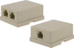 Xccess Modular Wall Box RJ11 Splitter - Wit