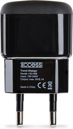 Xccess Single USB Oplader 10W 2.1A - Zwart
