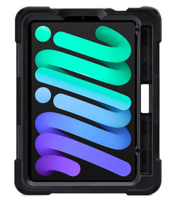 Xccess Survivor All-round Tablethoes geschikt voor Apple iPad Mini 6 (2021) Hardcase Backcover + Schouderband + Standaard - Zwart