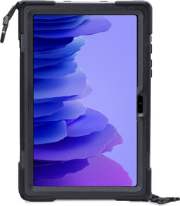 Xccess Tablethoes geschikt voor Samsung Galaxy Tab A7 (2020) Hardcase Backcover | Xccess Survivor All-round + Schouderband | Schokbestendig Galaxy Tab A7 (2020) Telefoonhoesje | Anti Shock Proof + Standaard - Zwart