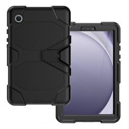 Xccess Tablethoes geschikt voor Samsung Galaxy Tab A9 (2023) Hardcase Backcover | Xccess Survivor Essential | Schokbestendig Galaxy Tab A9 (2023) Telefoonhoesje | Anti Shock Proof + Standaard - Zwart