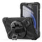 Xccess Tablethoes geschikt voor Samsung Galaxy Tab A9 (2023) Hardcase Backcover | Xccess Survivor All-round + Schouderband | Schokbestendig Galaxy Tab A9 (2023) Telefoonhoesje | Anti Shock Proof + Standaard - Zwart