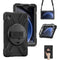 Xccess Tablethoes geschikt voor Samsung Galaxy Tab A9 (2023) Hardcase Backcover | Xccess Survivor All-round + Schouderband | Schokbestendig Galaxy Tab A9 (2023) Telefoonhoesje | Anti Shock Proof + Standaard - Zwart