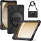 Xccess Tablethoes geschikt voor Samsung Galaxy Tab A9 Plus (2023) Hardcase Backcover | Xccess Survivor All-round + Schouderband | Schokbestendig Galaxy Tab A9 Plus (2023) Telefoonhoesje | Anti Shock Proof + Standaard - Zwart