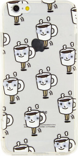 Xccess TPU/PC Case Apple iPhone 6/6S Coffee with 3D-Eyes