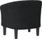 Kuipstoel fluweel zwart