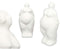 Decoratieve figuren Wit Dolomite 14 x 34 x 12 cm (6 Stuks) Vrouw Staand