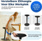 Backerz Wiebelkruk - Ergonomische Zit Sta Kruk - Hoogte Verstelbaar 40-60 cm - Zwart