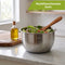 HI NATURE™ Slacentrifuge - 100% RVS Core Rotare Salade Spinner | Sla-centrifuge met Roestvrijstalen Binnenmand | Salade droger met RVS Zeef- Inclusief