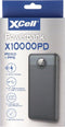 XCell Powerbank X10000PD met 10.000 mAh capaciteit, USB-C PD3.0, snelladen, LED-display, 2x USB-uitgang 1x USB-C-uitgang