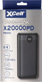 XCell Powerbank X20000PD met 20.000 mAh capaciteit, USB-C PD3.0, snelladen, LED-display, 2x USB-uitgang 1x USB-C-uitgang