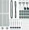vidaXL - Tuinpalen - met - Spike - - - 7 - stuks - Ø32 - mm - 180 - cm - van - Gegalvaniseerd - Staal