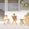 vidaXL - Vouwbare - Tuinstoelen - 2 - stuks - Mosterdgeel - Staal