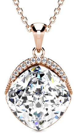 Yolora Dames Ketting - Kalpa Camaka Kristal - 18K Rosé Verguld - 40-46 cm