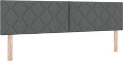 vidaXL - Hoofdbord - met - Diamant - Blokken - in - Donkergrijs - - - 180 - cm - - - stof