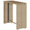 vidaXL - 5-delige - Tuinbankstel - met - kussens - stapelbaar - beige - poly - rattan