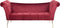 NANTILLY - Chaise longue - Rood - Fluweel