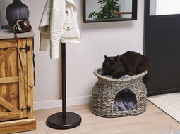 Beliani SALBAS - Dierenbed - Grijs - Wilgenhout