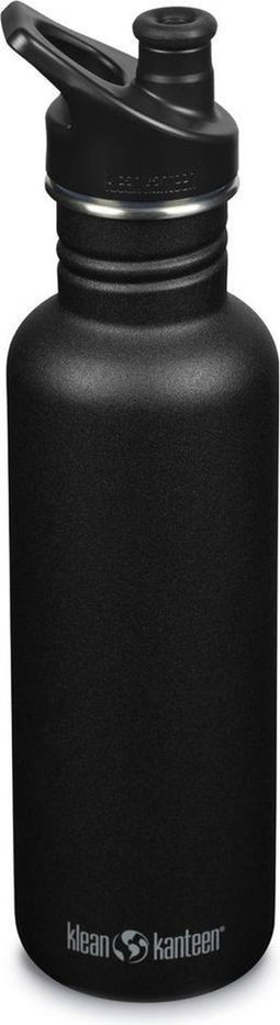 Klean Kanteen - Classic Drinkfles Sportcap - 800 ml - Zwart