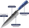 Shinrai Japan - Koksmes 20 cm - Damascus Print Epoxy Sapphire - Luxe Geschenkdoos