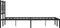 vidaXL - Bedframe - met - hoofdbord - metaal - zwart - 150x200 - cm