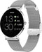 XCOAST Design Dames / Heren - Smartwatch - SIONA 2 - Topaz Zilver - Metalen armband
