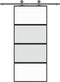 vidaXL - Schuifdeur - 90x205 - cm - gehard - glas - en - aluminium - zwart