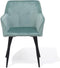 Set van 2 eetkamerstoelen JASMIN Fluweel Mintgroen