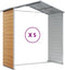 vidaXL - Tuinschuur - 191x470x198 - cm - gegalvaniseerd - staal - lichtbruin
