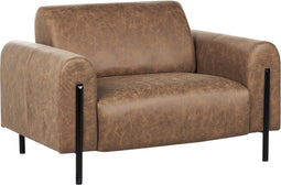 ASKIM - Fauteuil - Bruin - Polyester