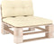 vidaXL - Palletkussens - 2 - st - stof - crèmekleurig