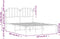 vidaXL - Bedframe - met - hoofdbord - metaal - zwart - 150x200 - cm
