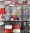 Noordwand - Behang - Urban - Friends - & - Coffee - Billboards - Small - blauw - en - rood