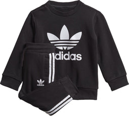 adidas Originals Trefoil Fleece - Sweatshirt Set - Zacht met drukknoopjes - Zwart - 98
