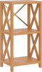 vidaXL - Opbergrek - 3-laags - 40x30x78 - cm - massief - eikenhout