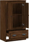 vidaXL - Hoge - kast - 60x35,5x103,5 - cm - bewerkt - hout - bruin - eikenkleur