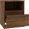 vidaXL - Nachtkastjes - 2 - st - 40x40x50 - cm - bewerkt - hout - bruin - eikenkleur