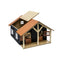 Kids Globe Farming paardenstal - paardenstal met 2 boxen en berging - hout