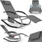 tectake® Ligstoel Taya - Ergonomisch Ligbed - Schommelfunctie - Grijs