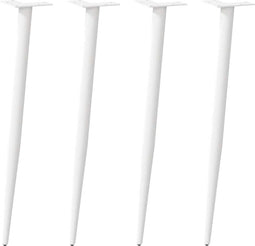 vidaXL - Salontafelpoten - conische - vorm - 4 - st - 72-73 - cm - staal - wit