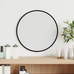 vidaXL - Wandspiegel - rond - Ø30 - cm - zwart