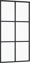 vidaXL - Schuifdeur - met - beslag - 102x205 - cm - aluminium - en - ESG-glas