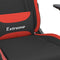 vidaXL - Gamestoel - met - voetensteun - stof - zwart - en - rood
