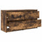 vidaXL - Tv-meubel - 100x35x54 - cm - bewerkt - hout - gerookt - eikenkleurig